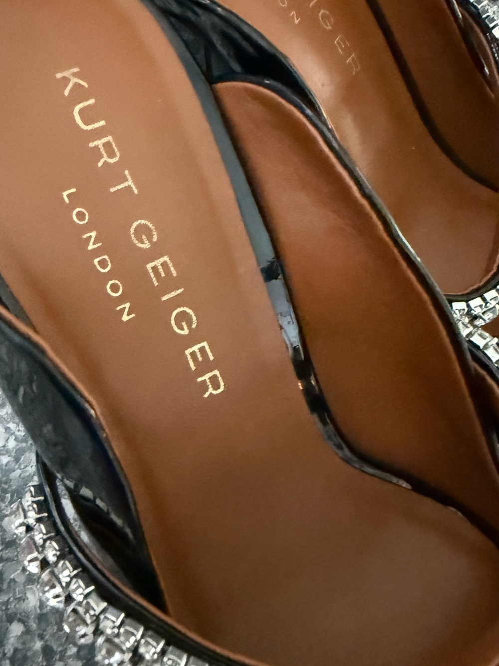 Kurt Geiger London 
Woman’s Duke Embellished Platform Slide Sandals Size 37 - Picture 10 of 16
